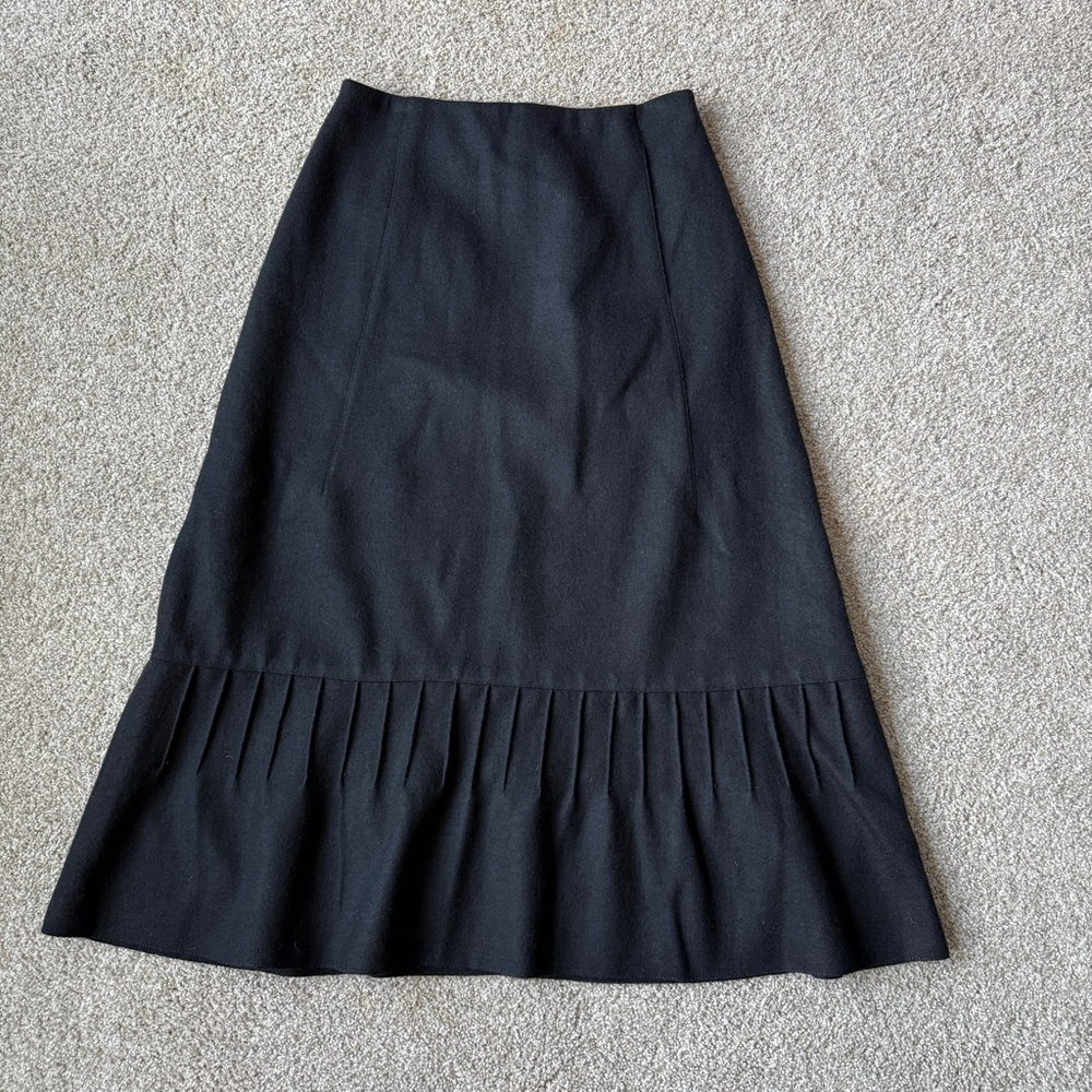 Marc Jacobs Black Wool A-Line Skirt